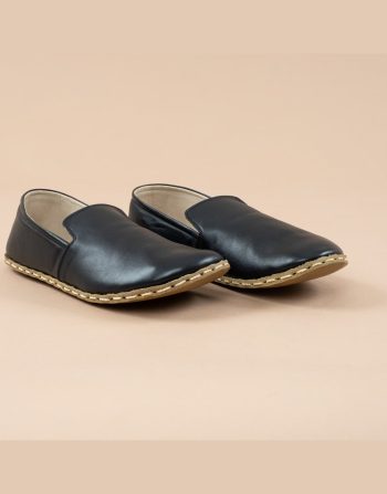 Handmade Black Leather Loafers