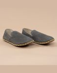Handmade Gray Suede Loafers